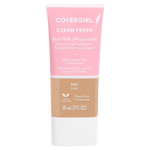 Covergirl Clean Fresh Skin Milk 580 Tan Nourishing Foundation, 1 fl oz