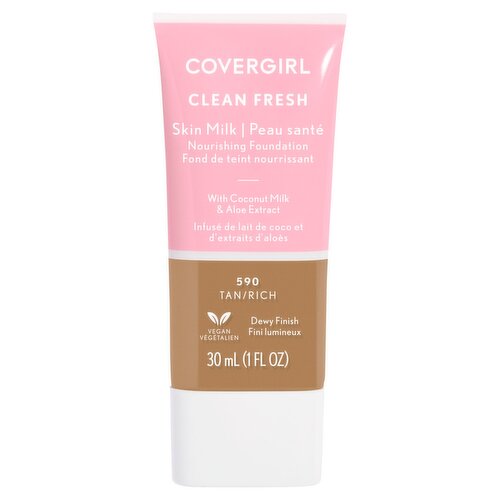 Covergirl Clean Fresh Skin Milk 590 Tan/Rich Nourishing Foundation, 1 fl oz