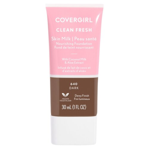 Covergirl Clean Fresh 640 Dark Skin Milk Nourishing Foundation, 1 fl oz