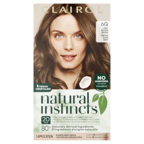 Clairol Natural Instincts 6G Light Golden Brown Haircolor, 1 application