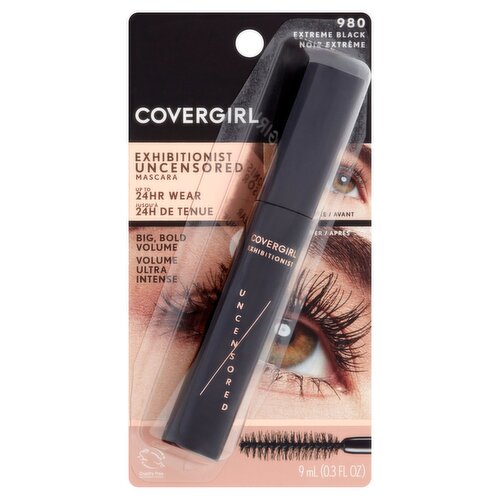 Covergirl Exhibitionist Uncensored 980 Extreme Black Mascara, 0.3 fl oz