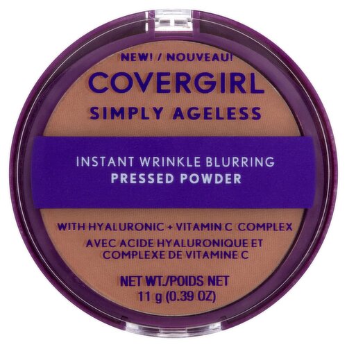 Covergirl Simply Ageless 255 Soft Honey Instant Wrinkle Blurring Pressed Powder, 0.39 oz