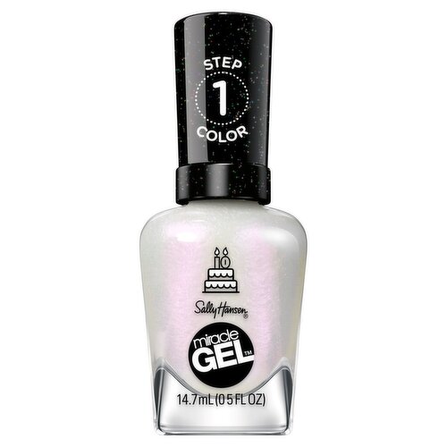 Sally Hansen Miracle Gel Step 1 785 Twinkle Whites Nail Color, 0.5 fl oz