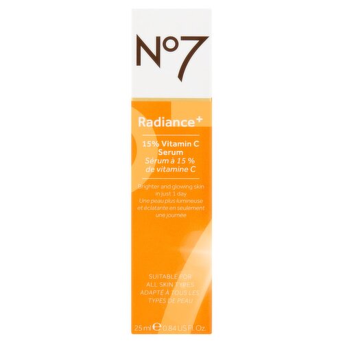 No7 Radiance+ 15% Vitamin C Serum, 0.84 fl oz