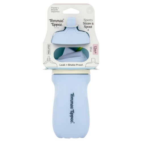 Tommee Tippee 9 fl oz Insulated Sporty Straw & Spout, 12m+
