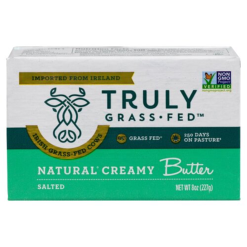 Truly Grass Fed Natural Creamy Salted Butter, 8 oz