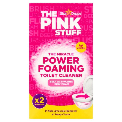 Star Drops The Pink Stuff The Miracle Power Foaming Toilet Cleaner, 2 count, 7 oz