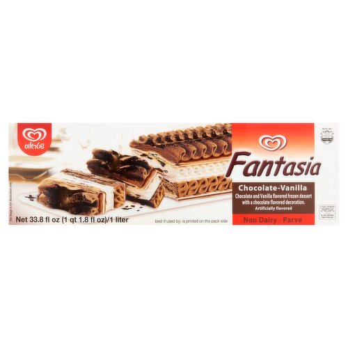 Fantasia Chocolate-Vanilla Flavored Frozen Dessert, 33.8 fl oz