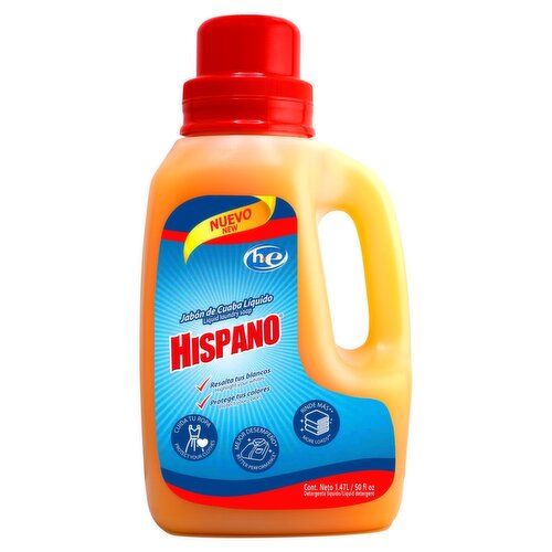 Hispano Laundry Soap Liquid Detergent, 50 fl oz