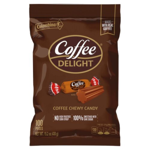 Colombina Coffee Delight Coffee Chewy Candy, 100 count, 15.2 oz