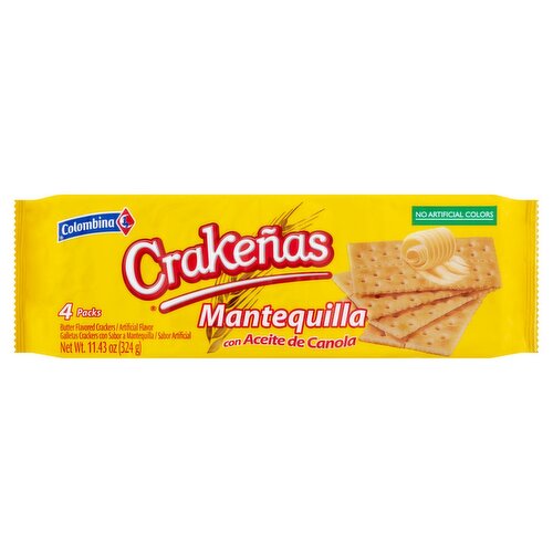 Colombina Crakeñas Butter Flavored Crackers, 11.43 oz