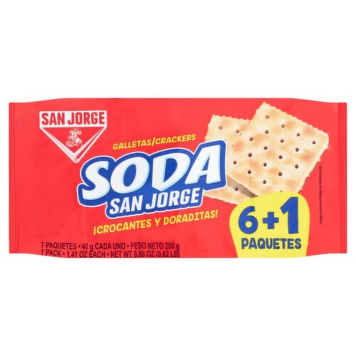 San Jorge Soda Crackers, 1.41 oz, 12 count, 7 pack