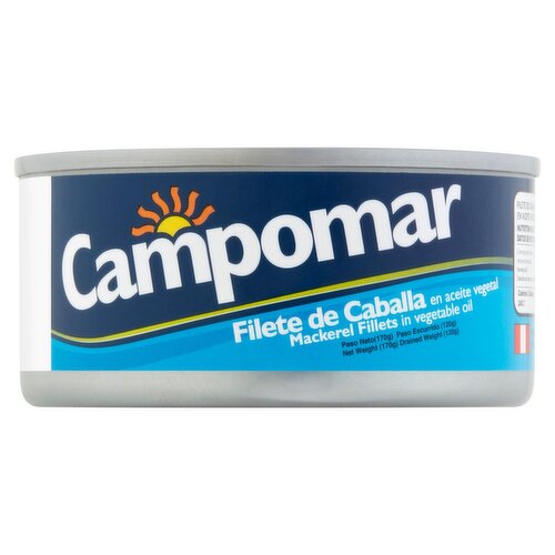 Campomar Mackerel Fillets in Vegetable Oil, 170 g