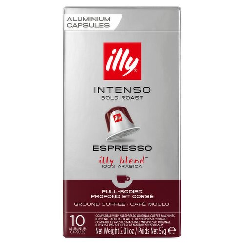illy Bold Roast Espresso Ground Coffee in Aluminium Capsules, 10 count, 2.01 oz