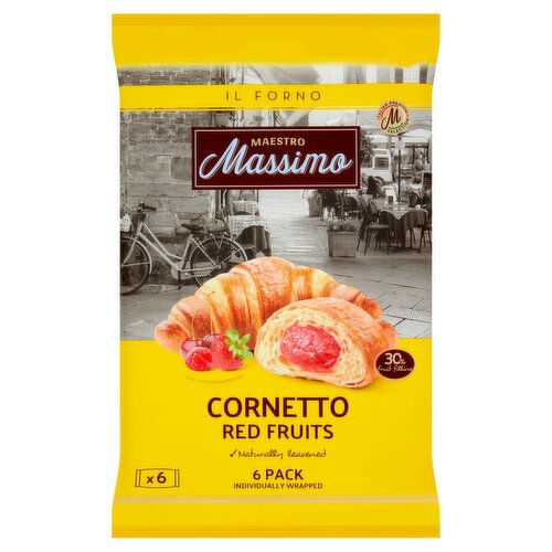 Maestro Massimo Red Fruits Cornetto, 6 count, 10.58 oz