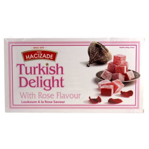 Hacizade Turkish Delight with Rose Flavour, 16 oz
