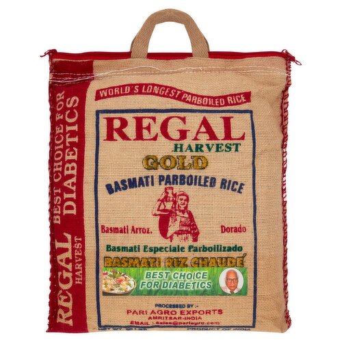 Regal Harvest Gold Basmati Parboiled Rice, 20 lbs