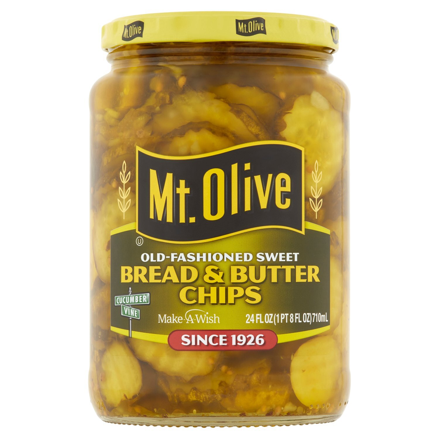 Mt. Olive Old-Fashioned Sweet Bread & Butter Pickle Chips, 24 fl