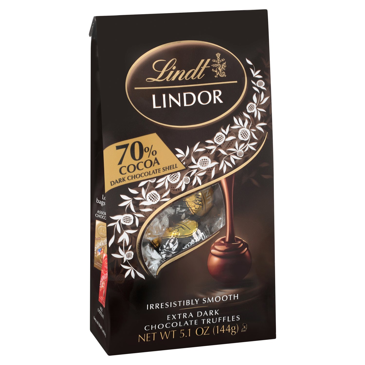 Lindt Lindor Extra Dark Chocolate Truffles, 5.1 oz - Fairway