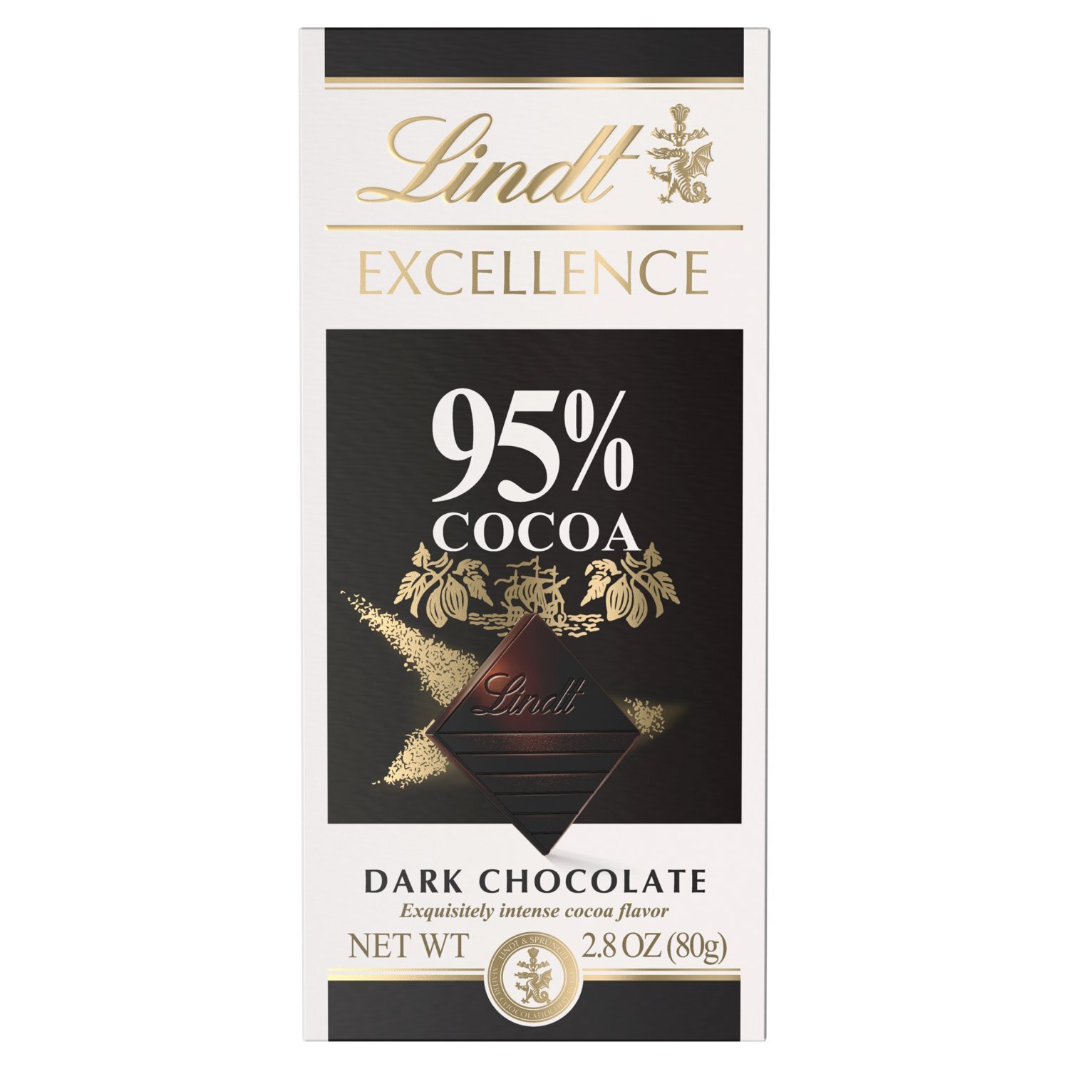 Lindt Excellence 95% Cocoa Dark Chocolate, 2.8 oz - Fairway