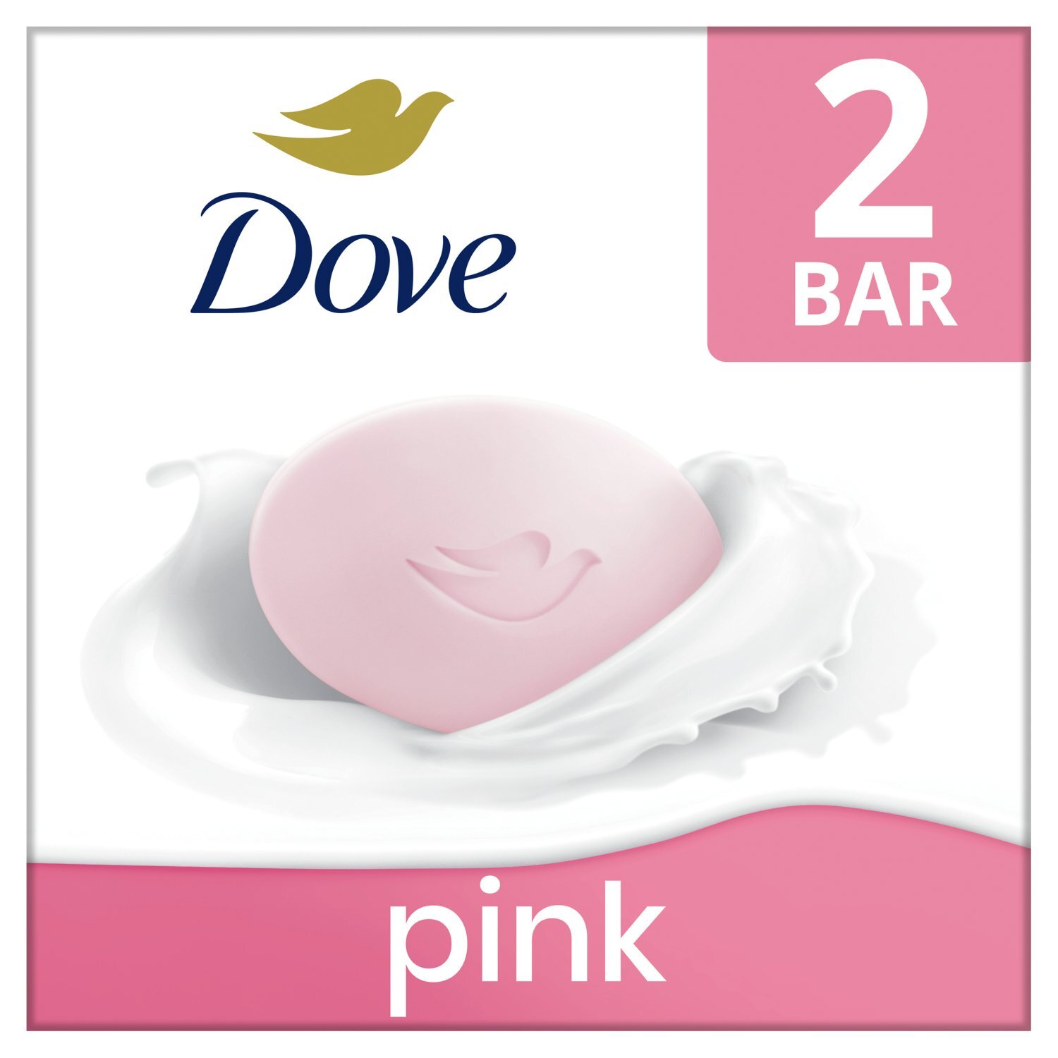 Dove Pink Rosa Beauty Bar, 3.75 count, 2 count Image 1 of 14