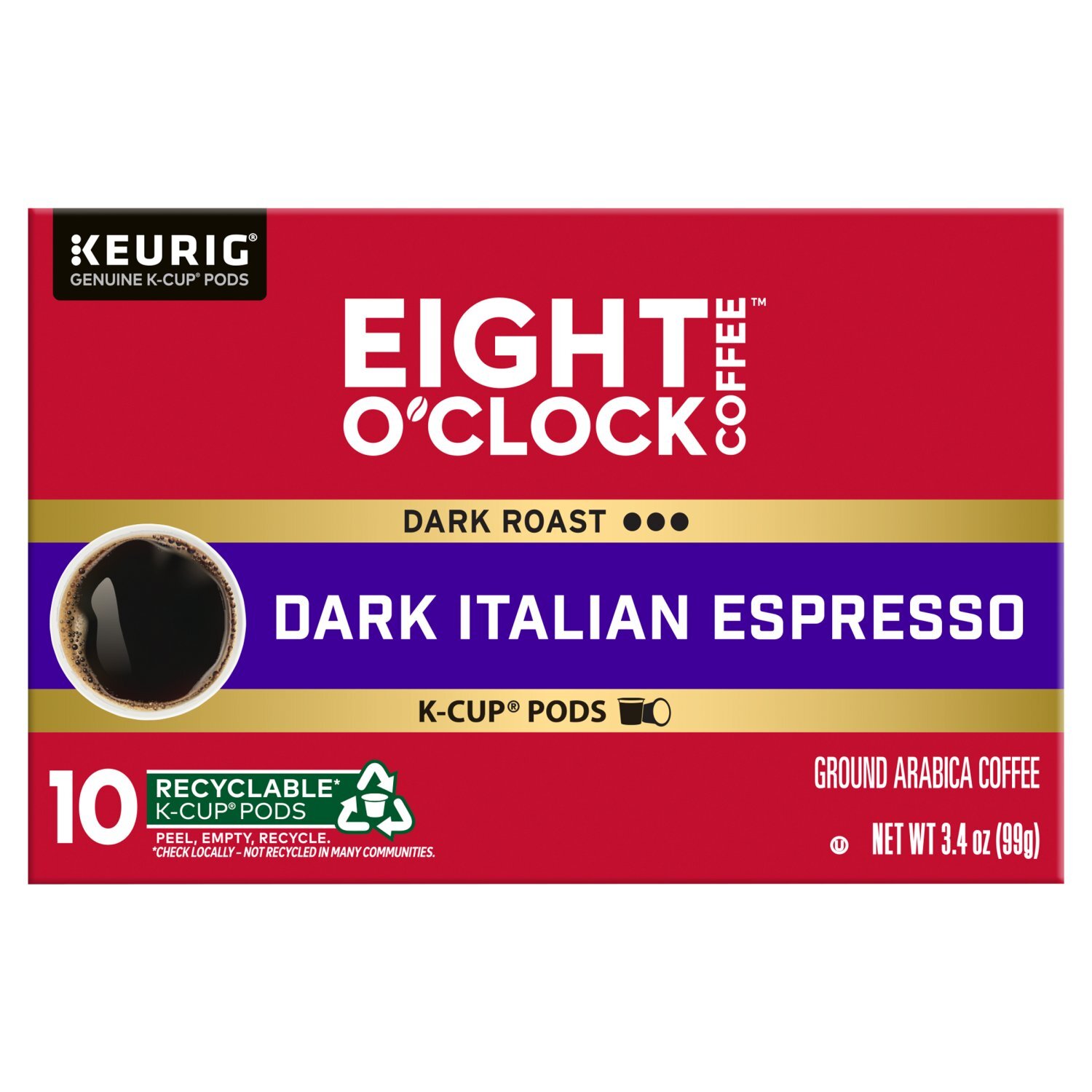 Eight O'Clock Coffee Dark Italian Espresso Dark Roast Ground