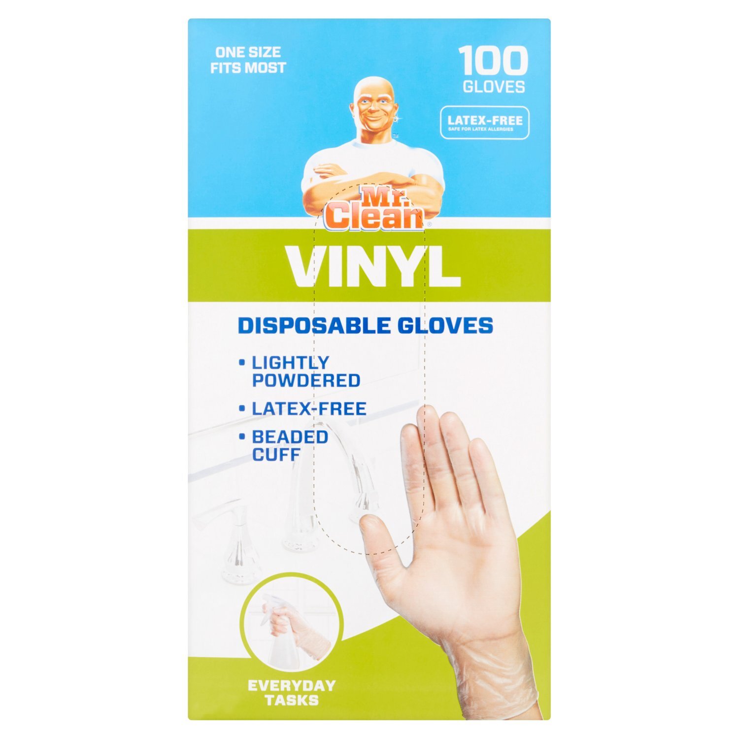 Mr. Clean Vinyl Disposable Gloves, 100 count Image 1 of 5