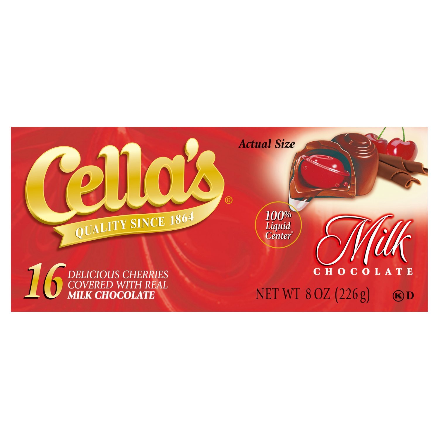 Cella's Delicious Cherries Covered with Real Milk Chocolate, 16