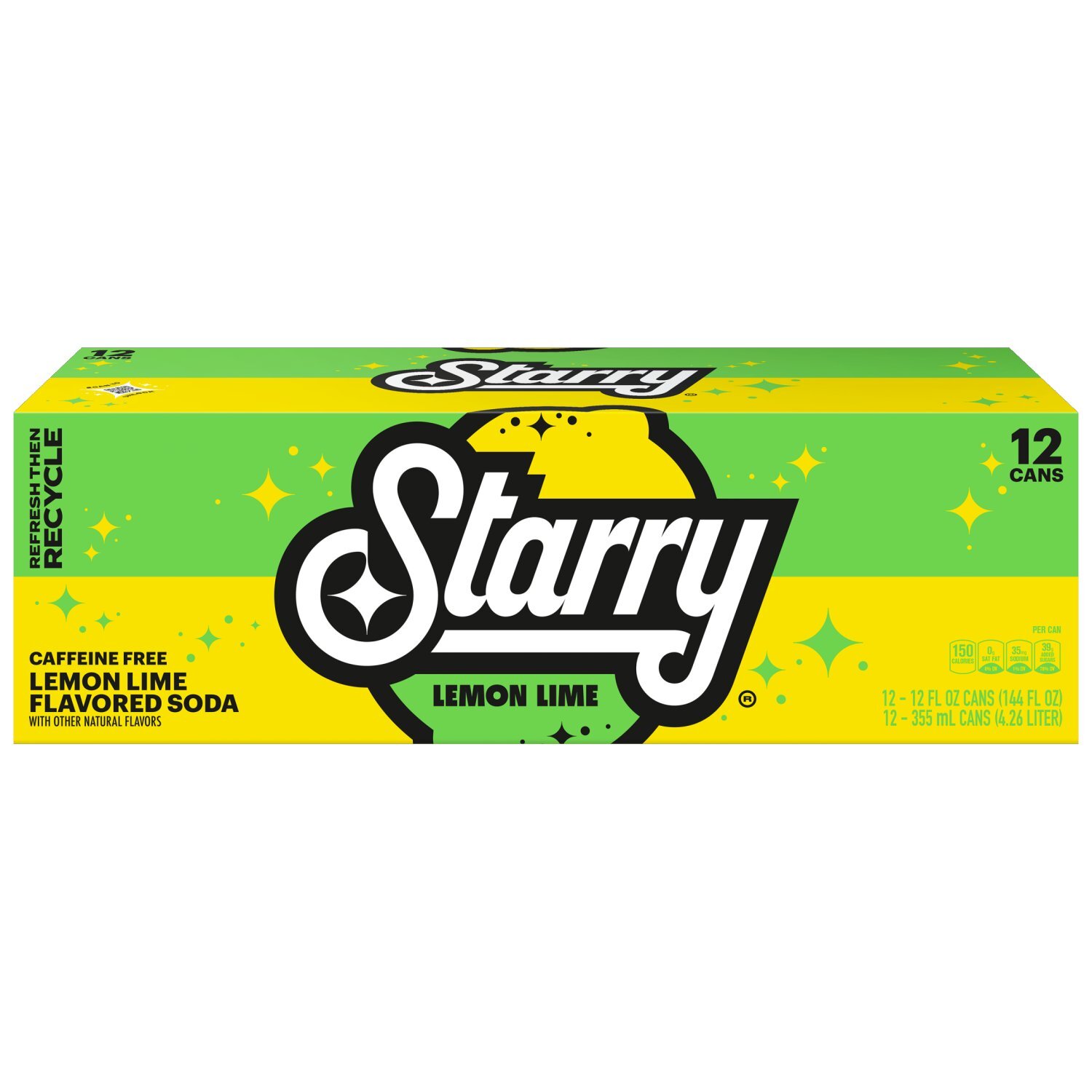 Starry Soda Lemon Lime 12 Fl Oz, 12 Count Image 1 of 8