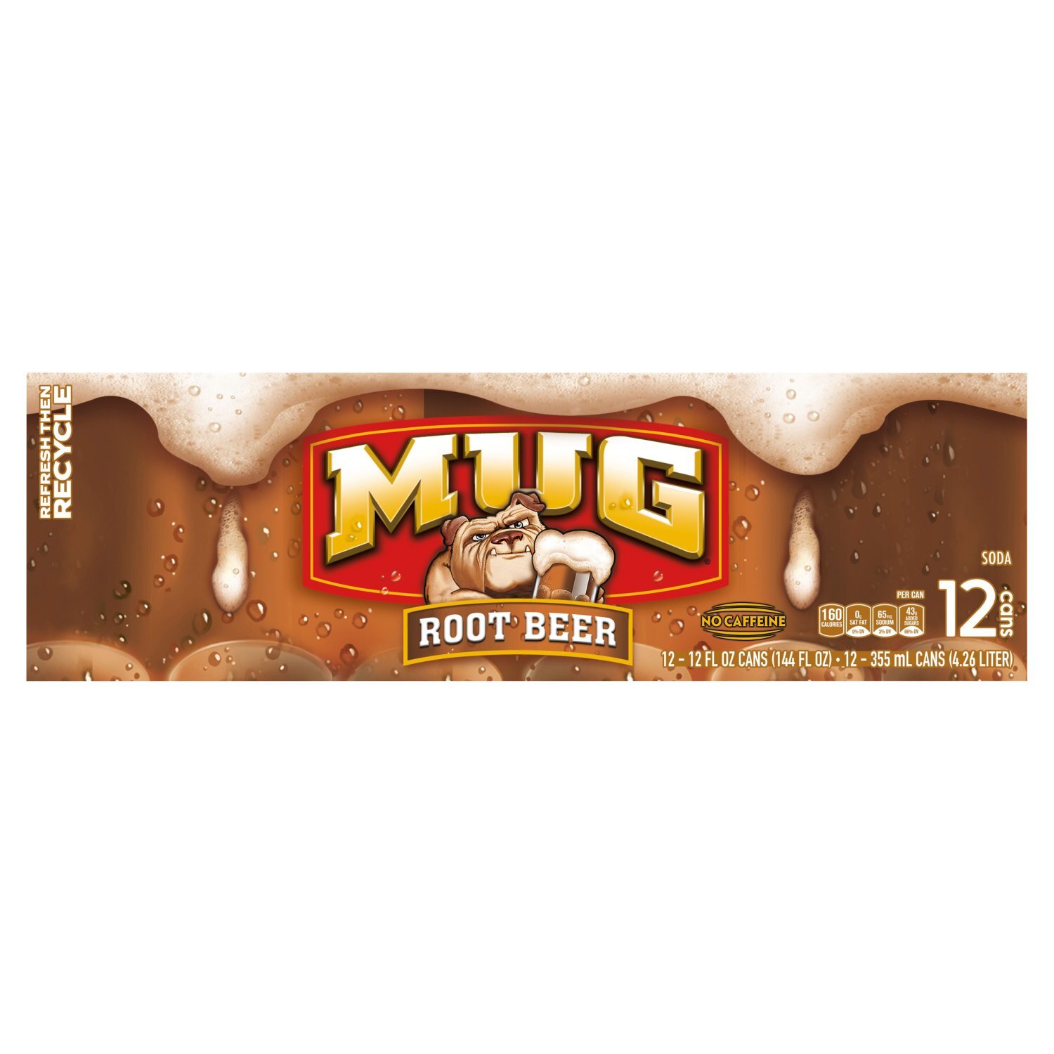 Mug Root Beer Soda, 12 fl oz, 12 count Image 1 of 9
