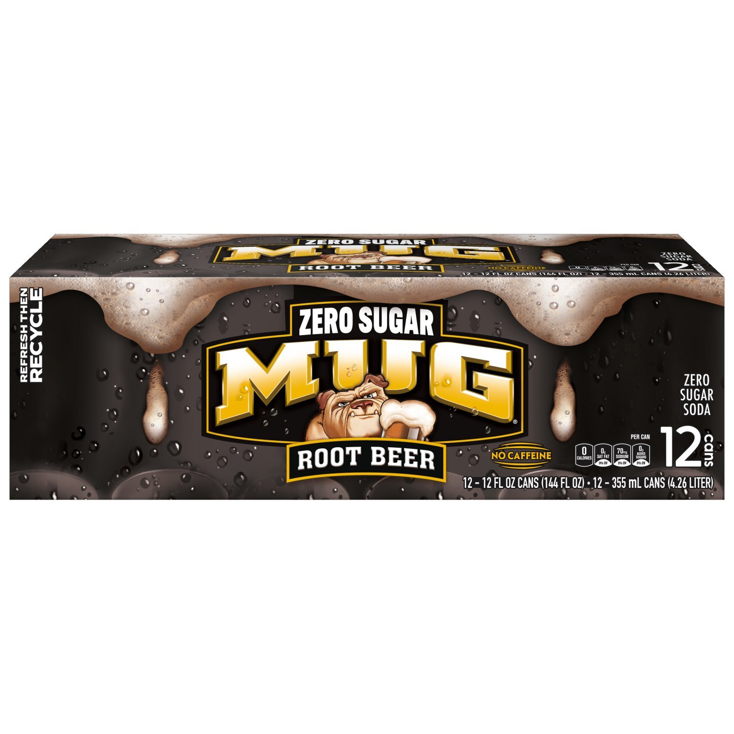 Mug Zero Sugar Soda Root Beer 12 Fl Oz, 12 Count Image 1 of 5