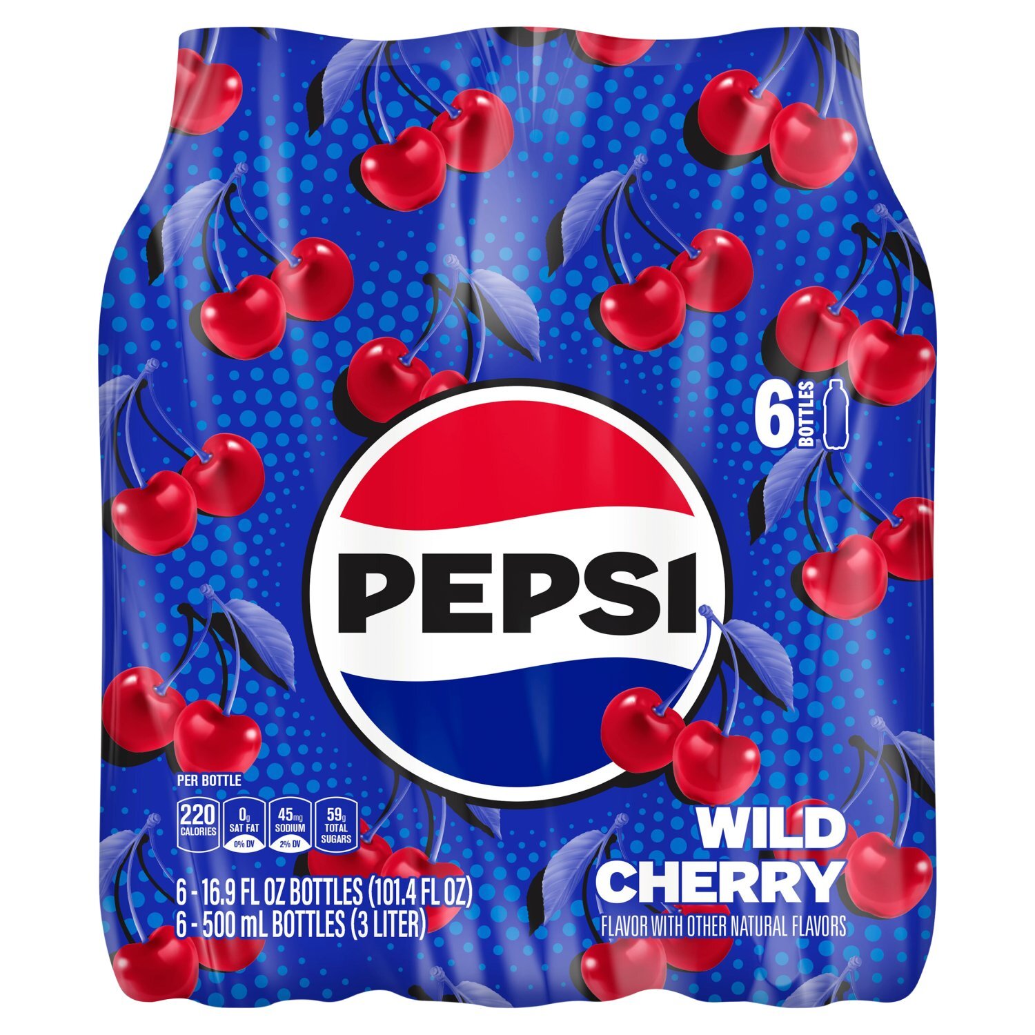 Pepsi Wild Cherry Cola, 16.9 fl oz, 6 count - The Fresh Grocer