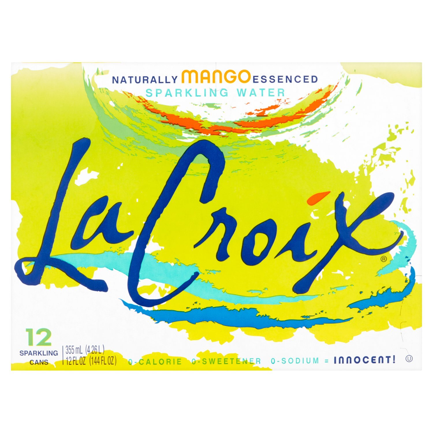 La Croix Naturally Mango Essenced Sparkling Water, 12 fl oz, 12