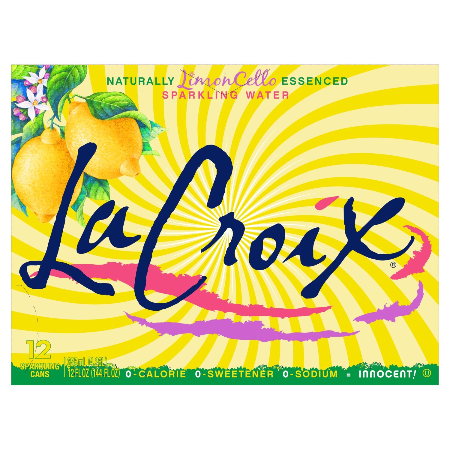 LaCroix Naturally Limoncello Essenced Sparkling Water, 12 fl oz