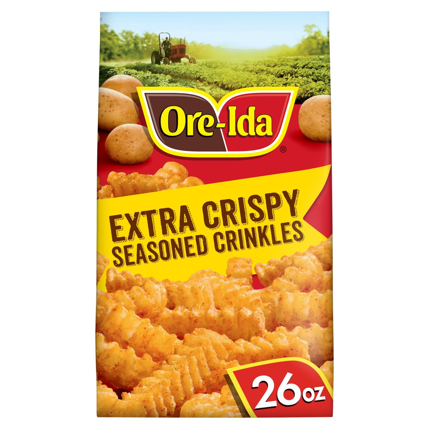 Ore-Ida Extra Crispy Seasoned Crinkles French Fried Potatoes, 26 oz Image 1 of 13