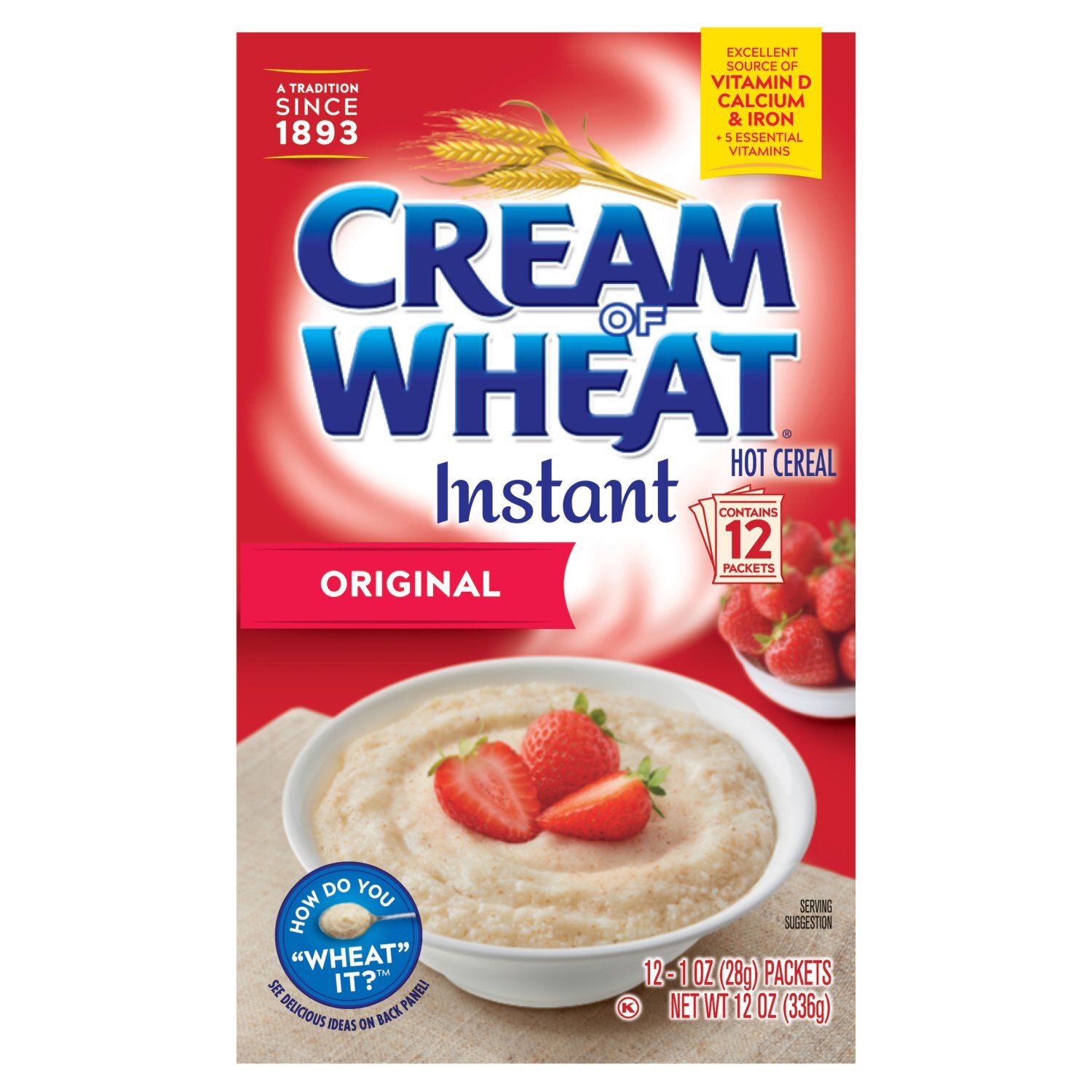 Cream of Wheat Original Instant Hot Cereal, 1 oz, 12 count - Fairway