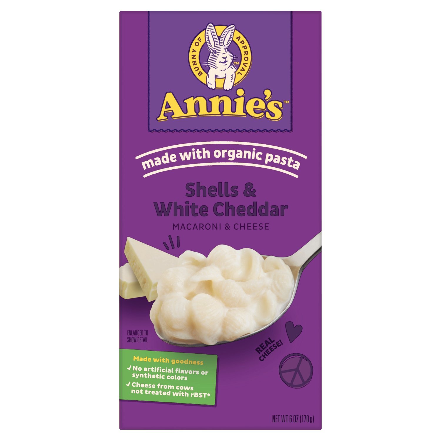 Annie's Shells & White Cheddar Macaroni & Cheese, 6 oz - The Fresh