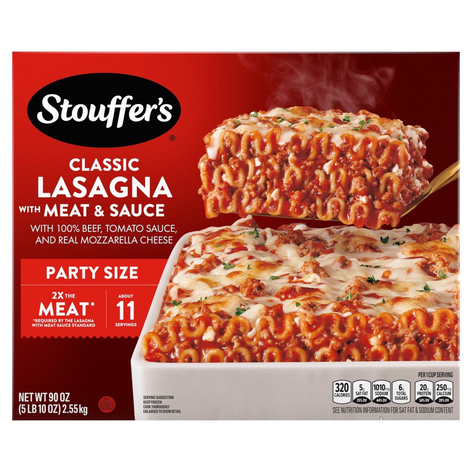 Stouffer's Classic Lasagna with Meat and Sauce Party Size, 90 oz Image 1 of 6