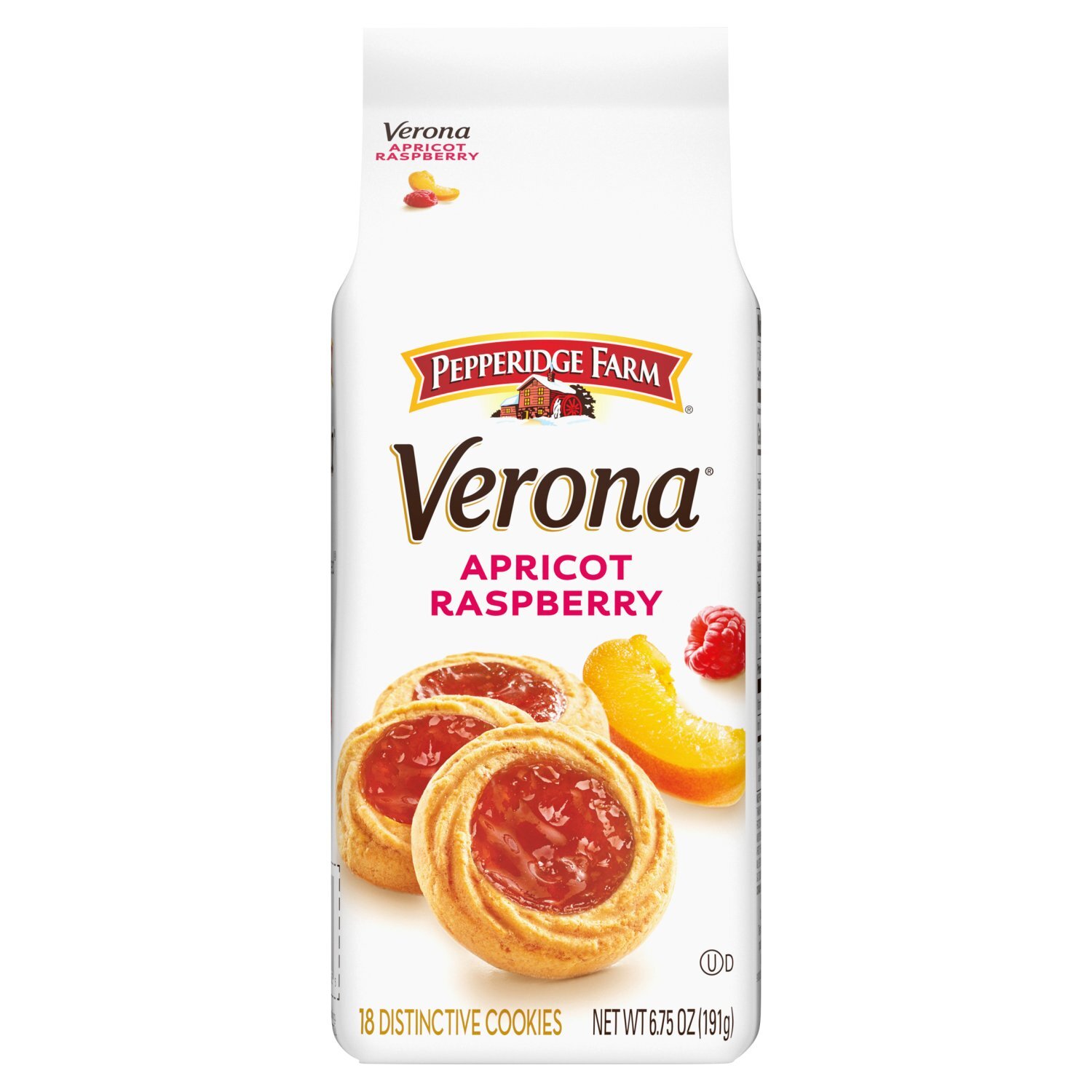 Pepperidge Farm Verona Apricot Raspberry Distinctive Cookies, 18