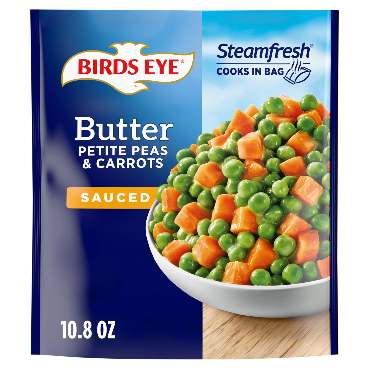 Birds Eye Steamfresh Butter Sauced Petite Peas & Carrots, 10.8 oz Image 1 of 11
