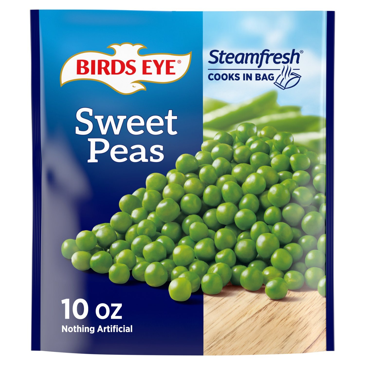 Birds Eye Steamfresh Sweet Peas, 10 oz Image 1 of 11