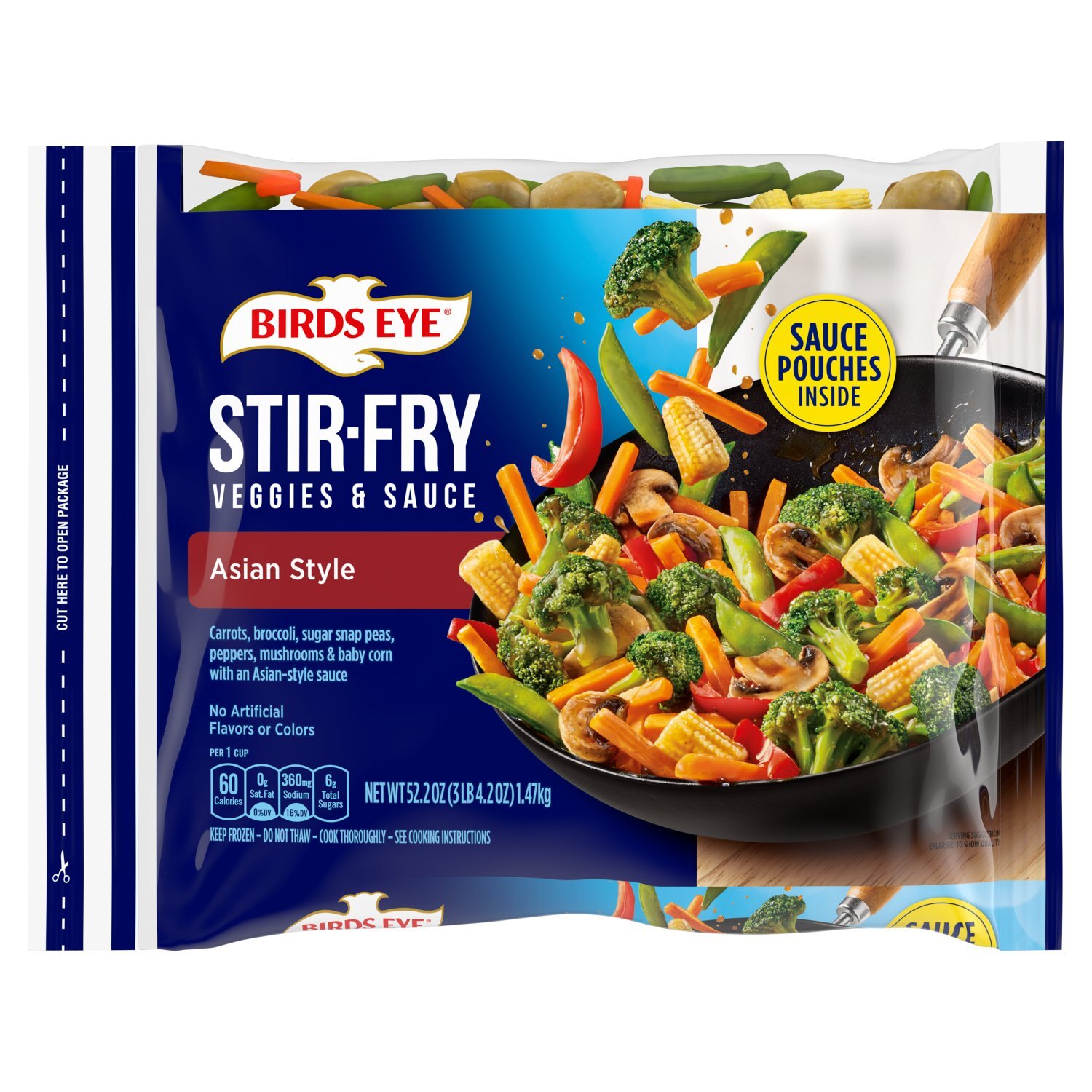 Birds Eye Asian Style Stir-Fry Veggies & Sauce, 52.2 oz Image 1 of 9