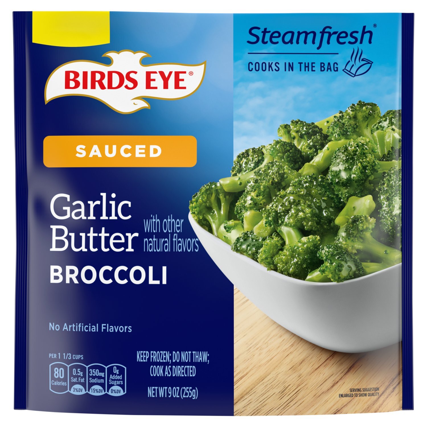 Birds Eye Steamfresh Sauced Garlic Butter Broccoli, 9 oz Image 1 of 9