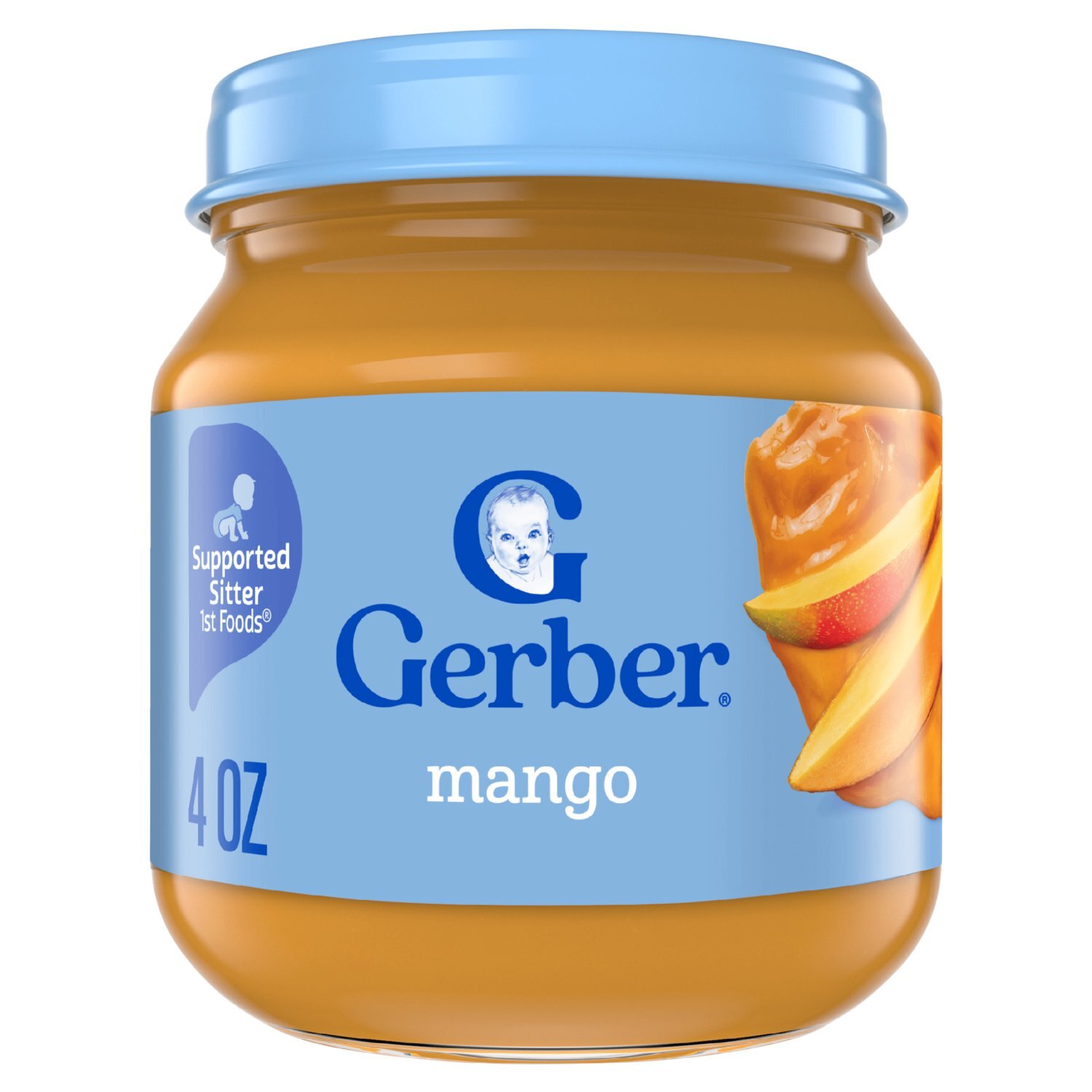 Gerber 1st Foods Mango Baby Food, Supported Sitter, 4 oz - Price Rite
