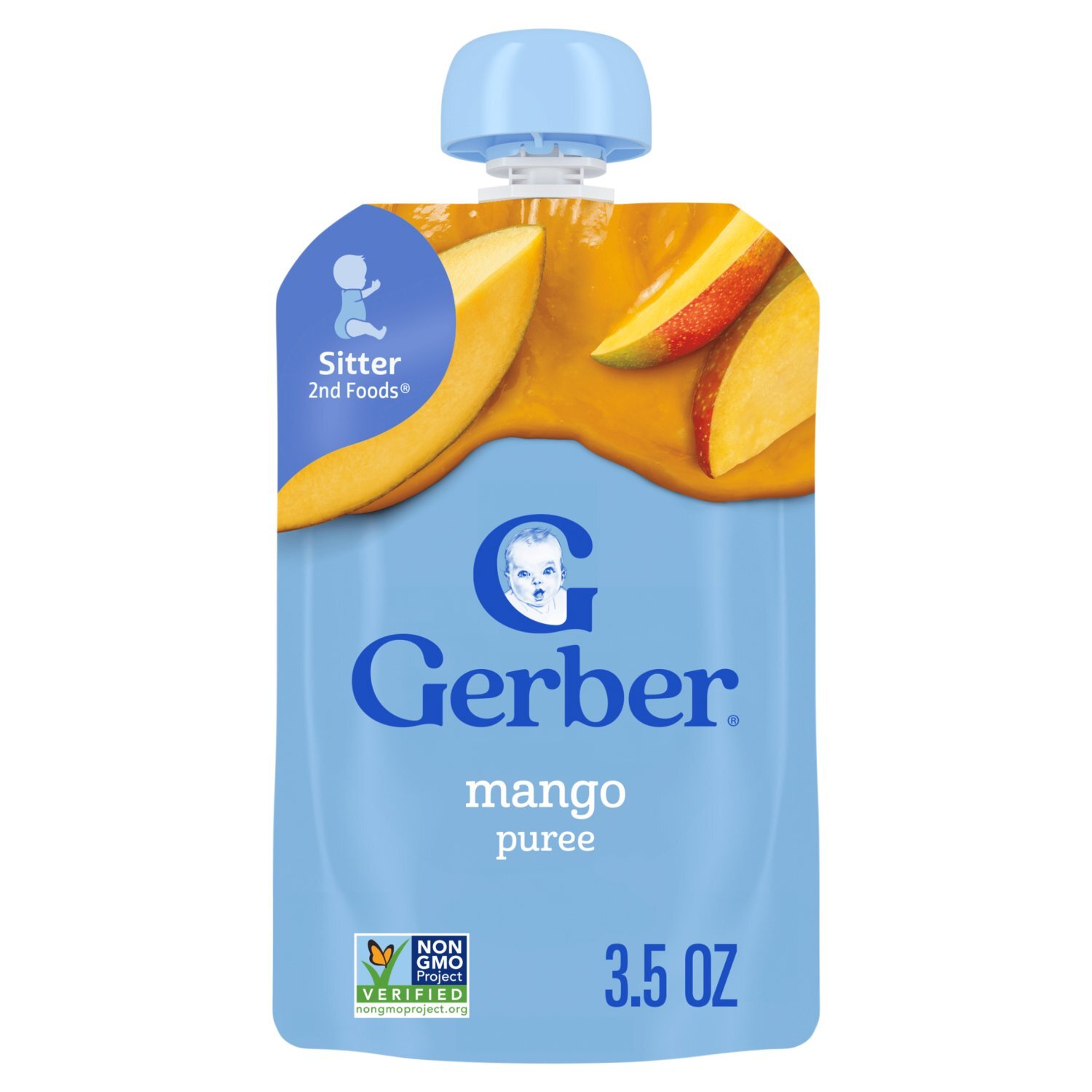 Gerber 2nd Foods Mango Puree Baby Food, Sitter, 3.5 oz Image 1 of 14