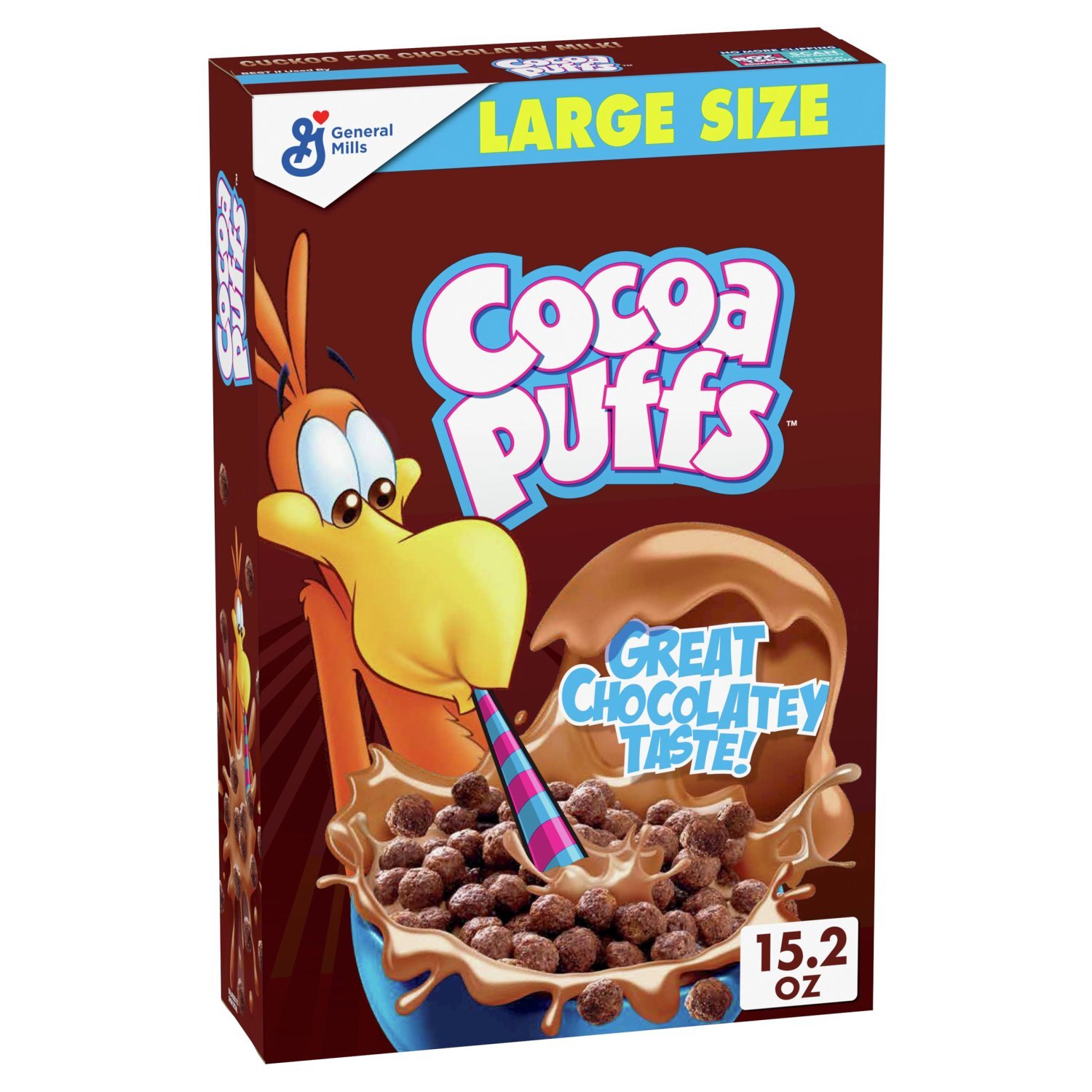 General Mills Cocoa Puffs Naturally Flavored Frosted Corn Puffs Large Size, 15.2 oz Image 1 of 7