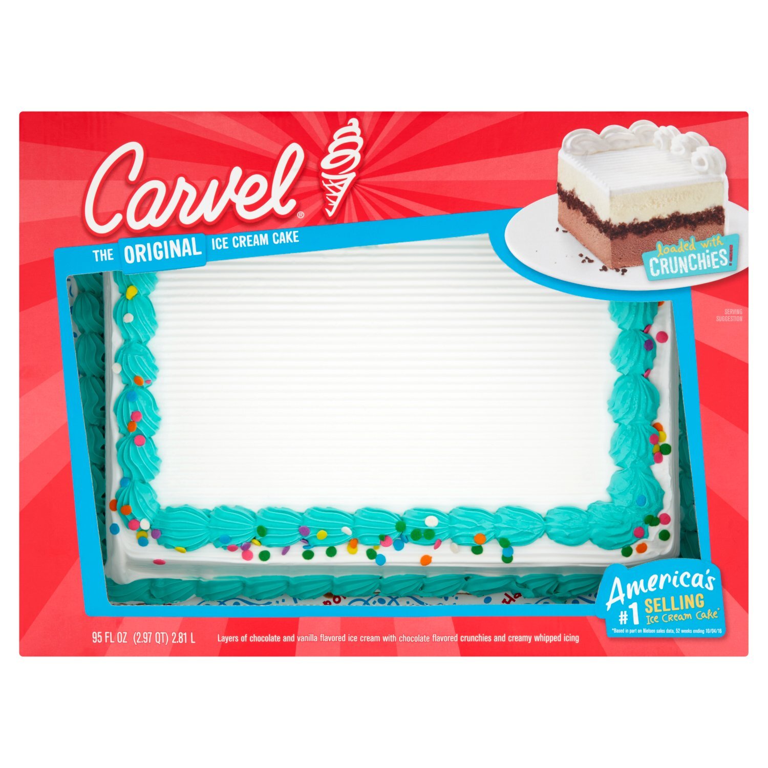 Carvel The Original Ice Cream Cake, 95 fl oz Image 1 of 4