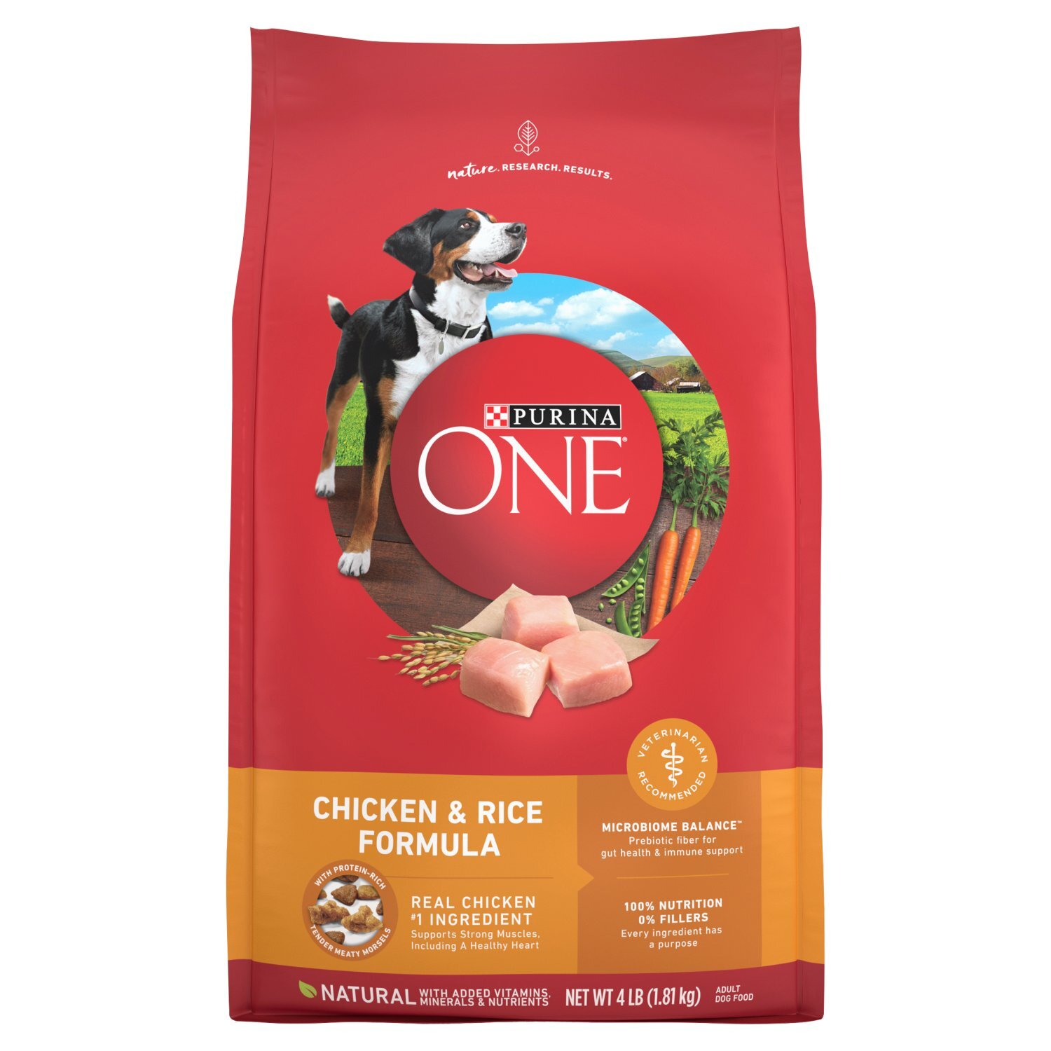納豆PURINA ONE 3kg×4袋、2kg×4袋 Purina ONE Chicken & Rice Formula Adult Dog Food, 4 lb - The Fresh