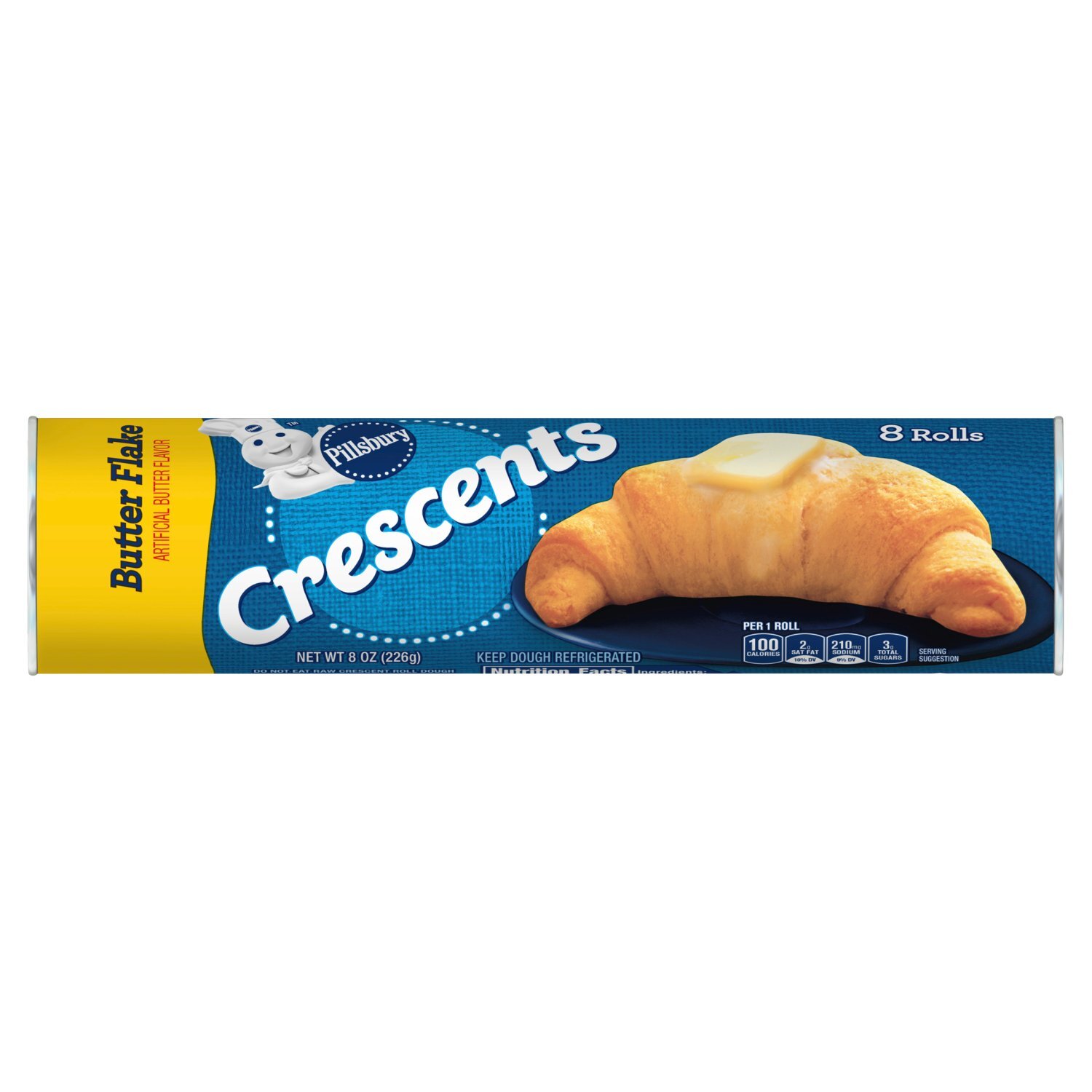 Pillsbury Butter Flake Crescents Rolls, 8 count, 8 oz Image 1 of 9