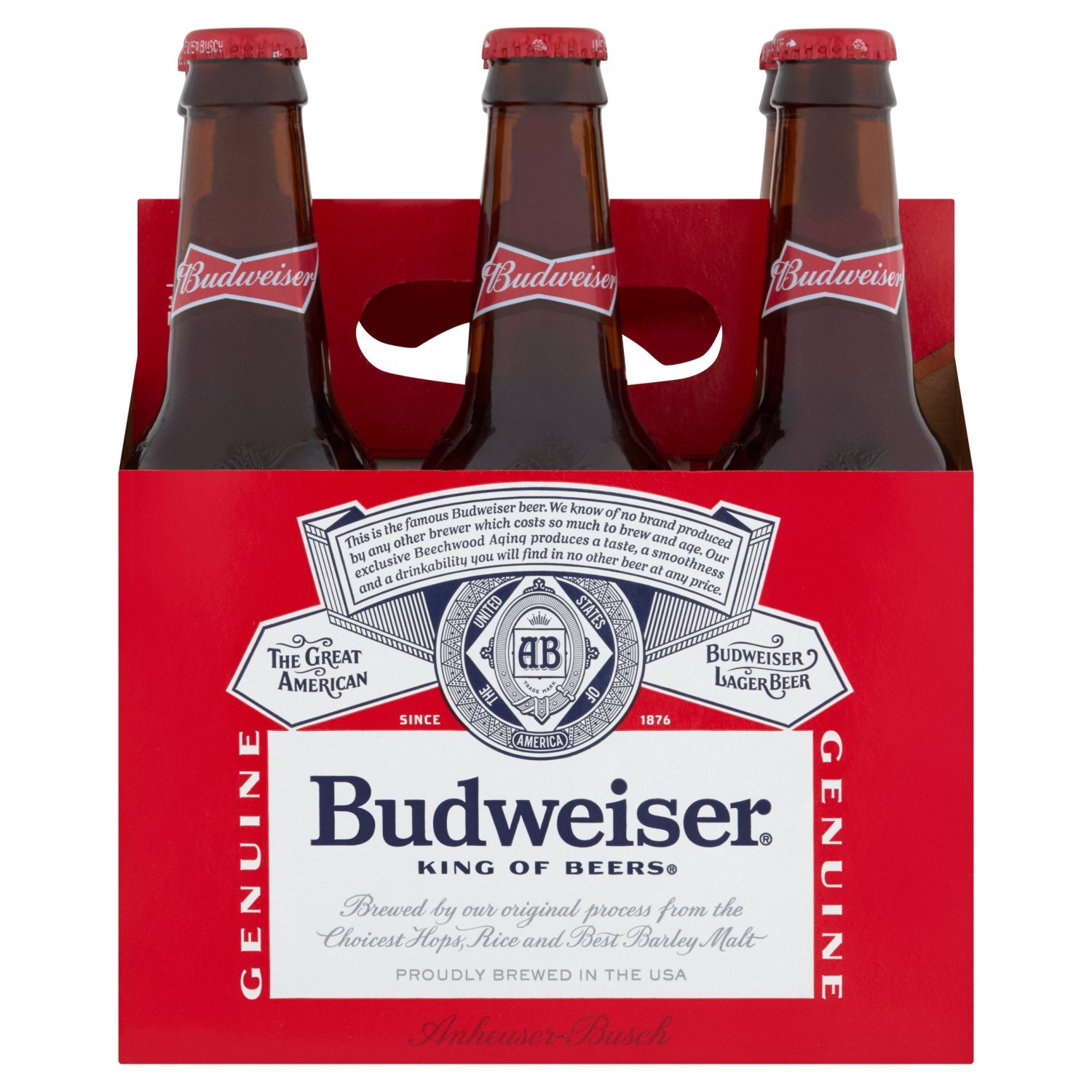 Budweiser Lager Beer, 6 count, 12 fl oz - The Fresh Grocer